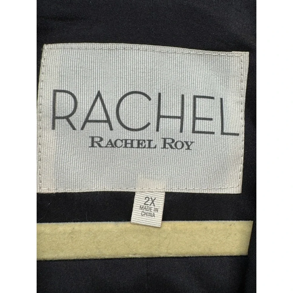 Rachel Roy Longline Lace-Up Blazer Vest Women's‎ 2X Black NWT